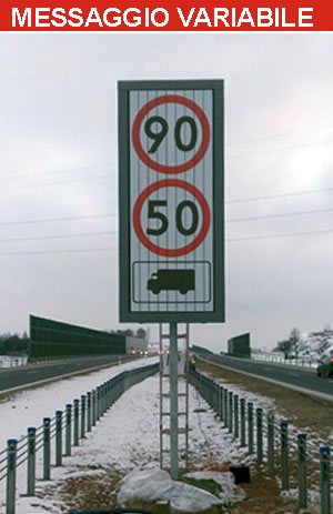 cartelli stradali messaggio variabile controllo velocità