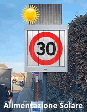 pmv cartelli variazione limiti di velocità 30 km/h