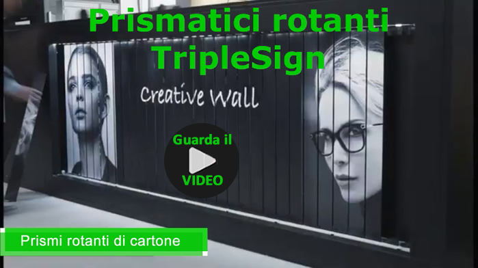 prismi cartone rotopannelli per fiere, stand, vetrine