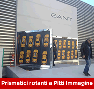 Allestimenti dinamici: fiera Pitti Immagine, stand Gant