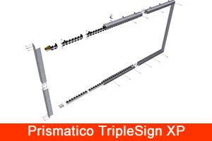 Cornice con albero di trasmissione del Prismatico rotante Triple Sign XP